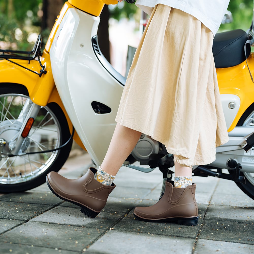 レインシューズ 】 ブラウン hanamikoji | hanamikoji shoes - 花見