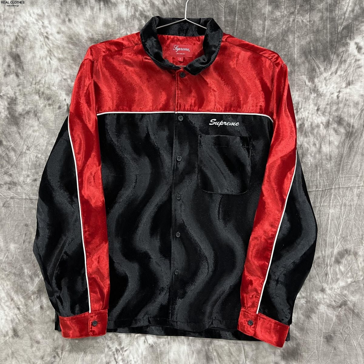 supreme シュプリーム　velvet swirl work shirt