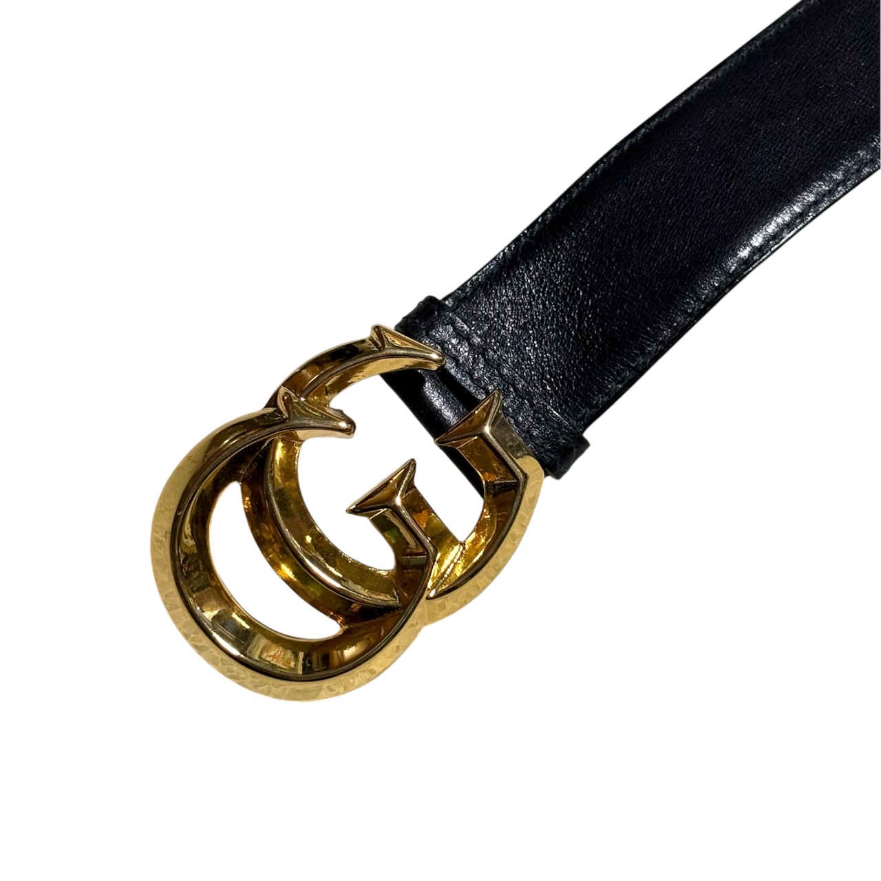 vintage GUCCI black leather belt