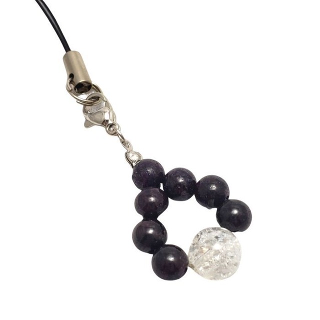 ガーネット レインボークォーツ パワーストーン ストラップ 天然石 1月 誕生石 携帯ストラップ 柘榴石 水晶 赤 レッド 透明 スマホ お守り プレゼント ラッピング無料 メール便 送料無料 アクセサリー