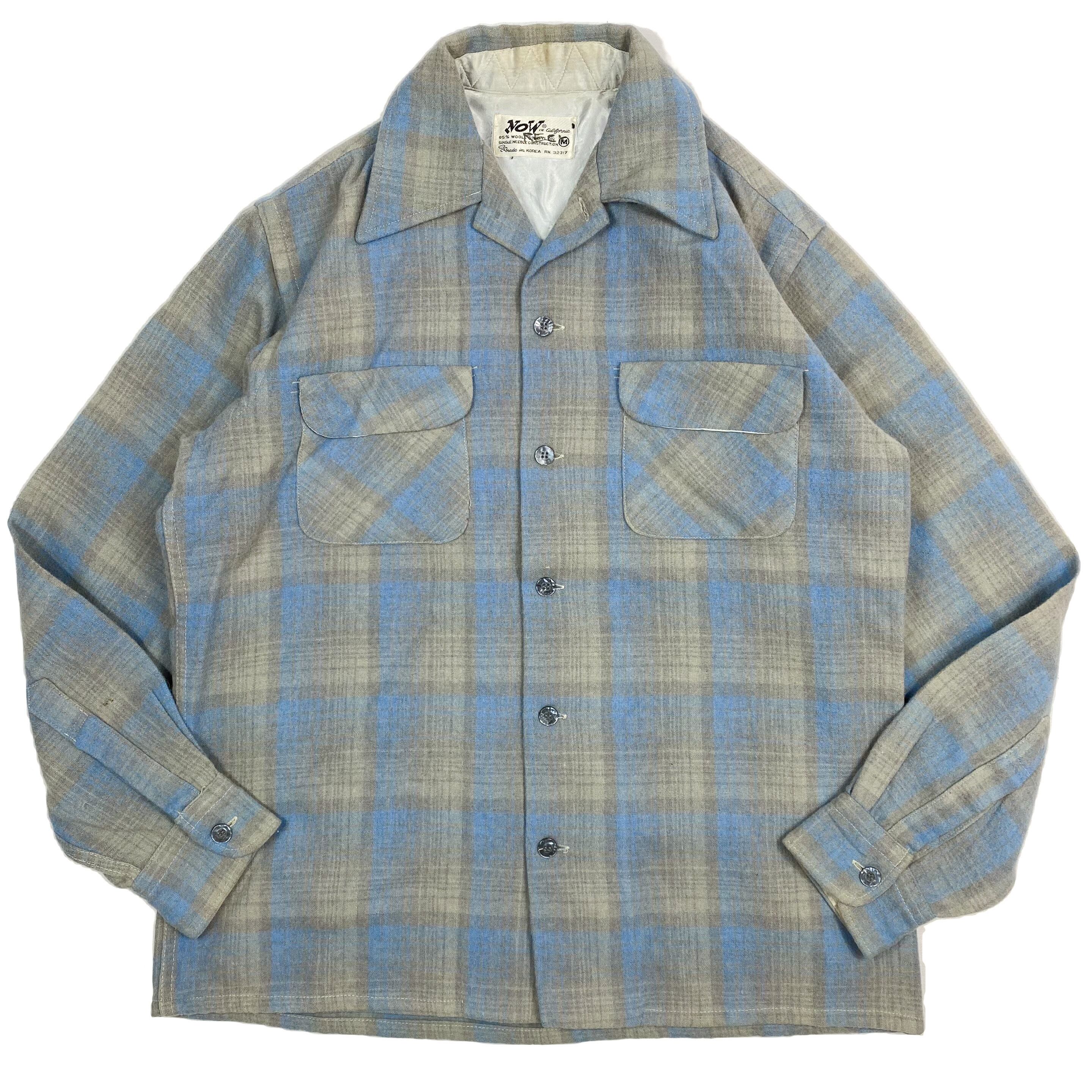 60's〜70's Vintage Shadow Check Wool Shirt / ヴィンテージ ...