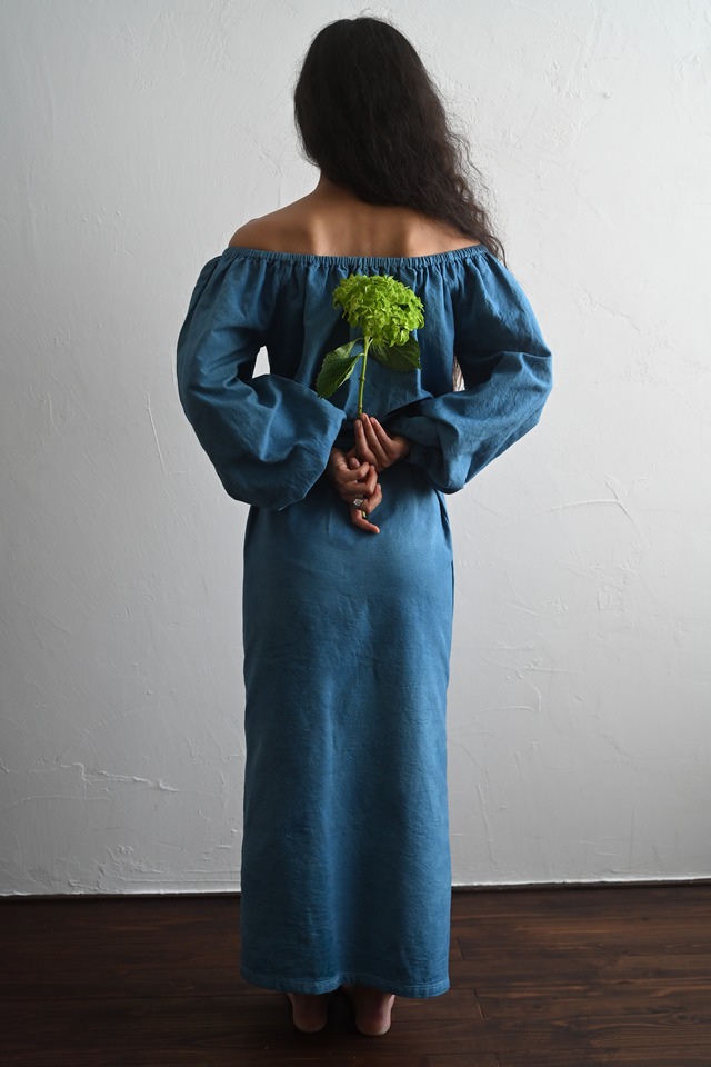 Indigo Dyed Wrap Skirt