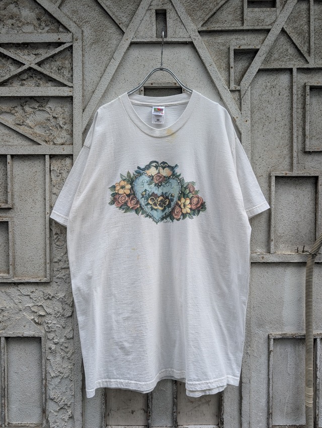"深緑" REMAKE rhinestone tee