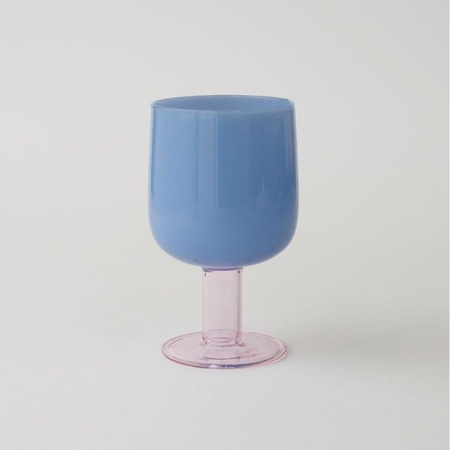 TWO TONE WINE GLASS ブルー×ピンク