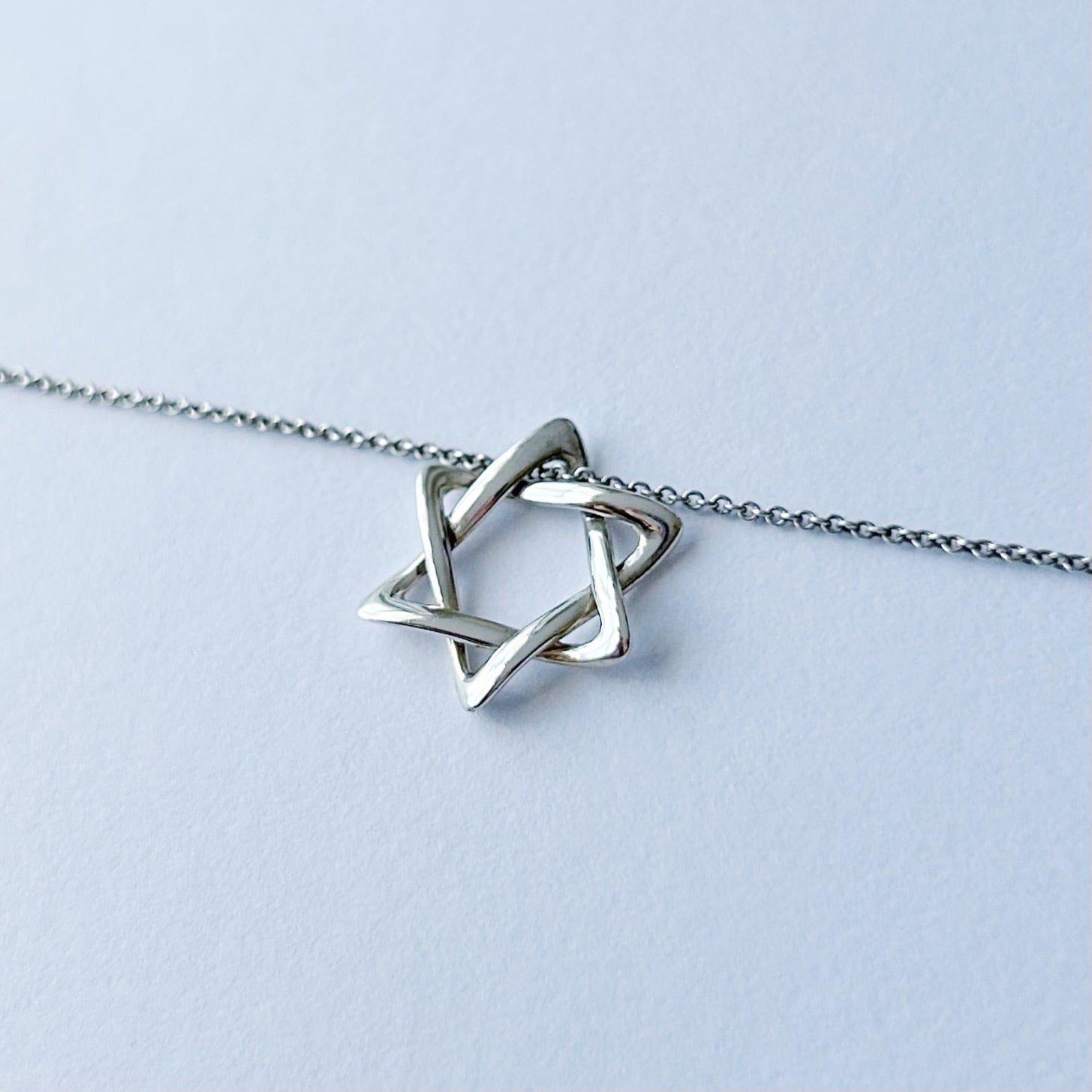 T8200】Tiffany&Co. スターオブダビデネックレス/silver925