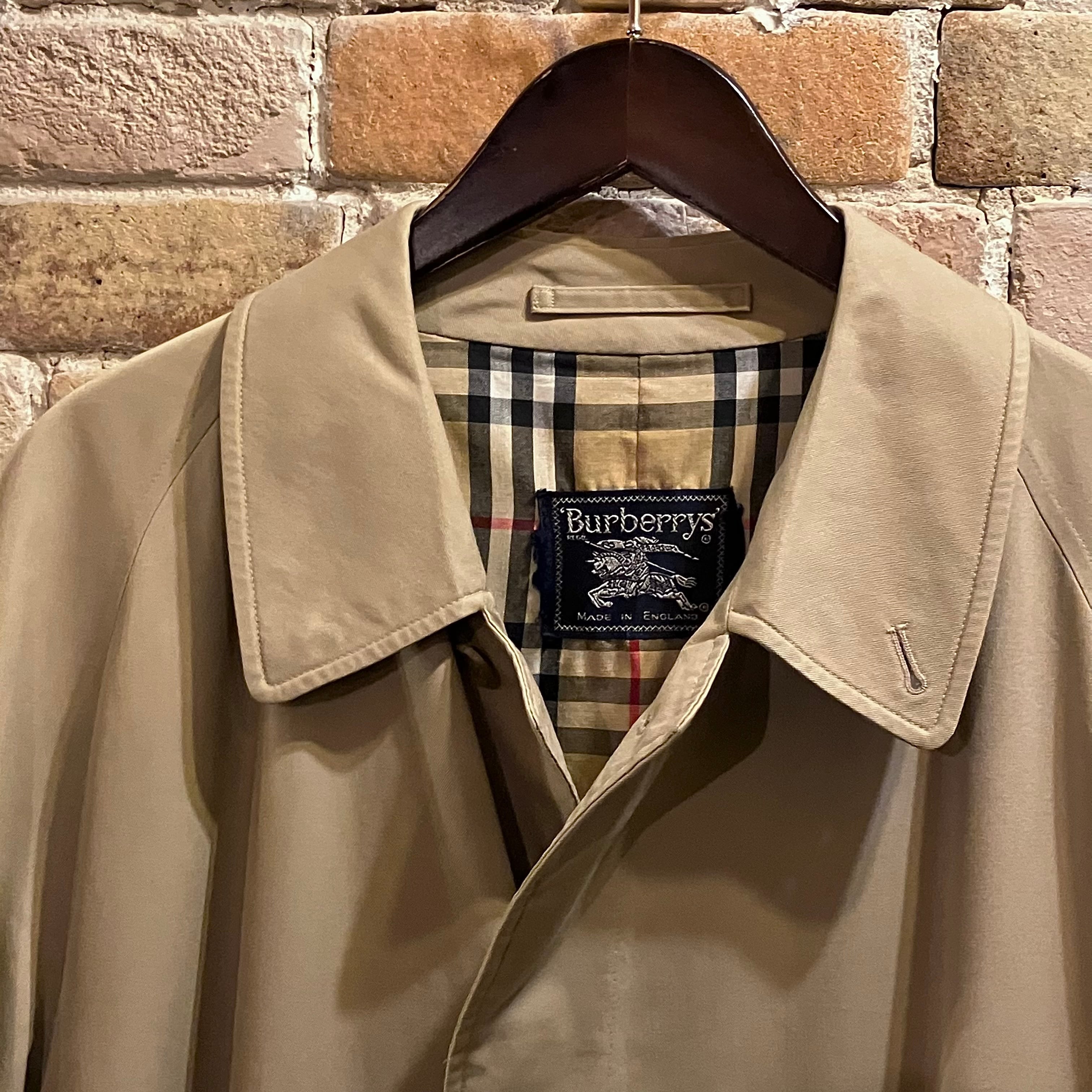 Burberry イングランド製 ベージュステンカラーコート 大きめ