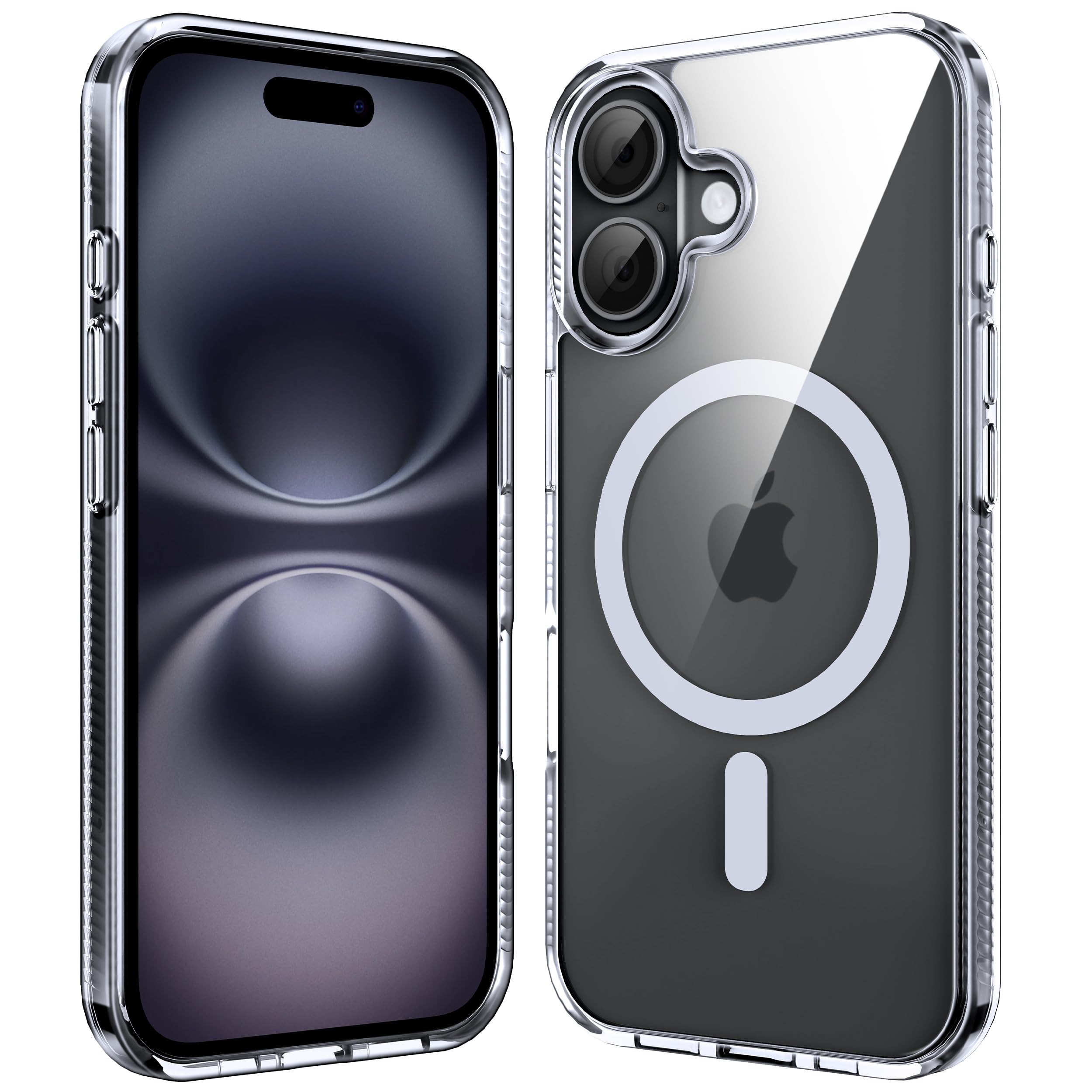 Supdeal iPhone 16 Plus 用 ケース MagSafe対応 透明な電話 黄変防止 耐衝撃 6.7 インチ (クリア)