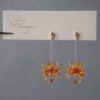 線香花火 －Spider lily－ | Lycoris & Hanabi Traditional Earrings