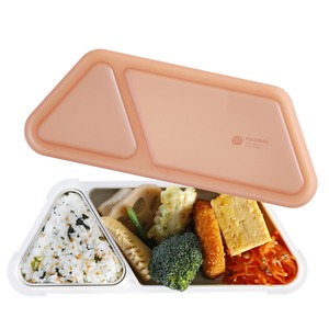 【人気】シービージャパン 弁当箱 フードマン おにぎり 400ml 抗菌仕様 テラコッタ 立てて運べる 薄型弁当箱 4点ロックでしっかり固定 Wシーリングで汁漏れしにくい DSK