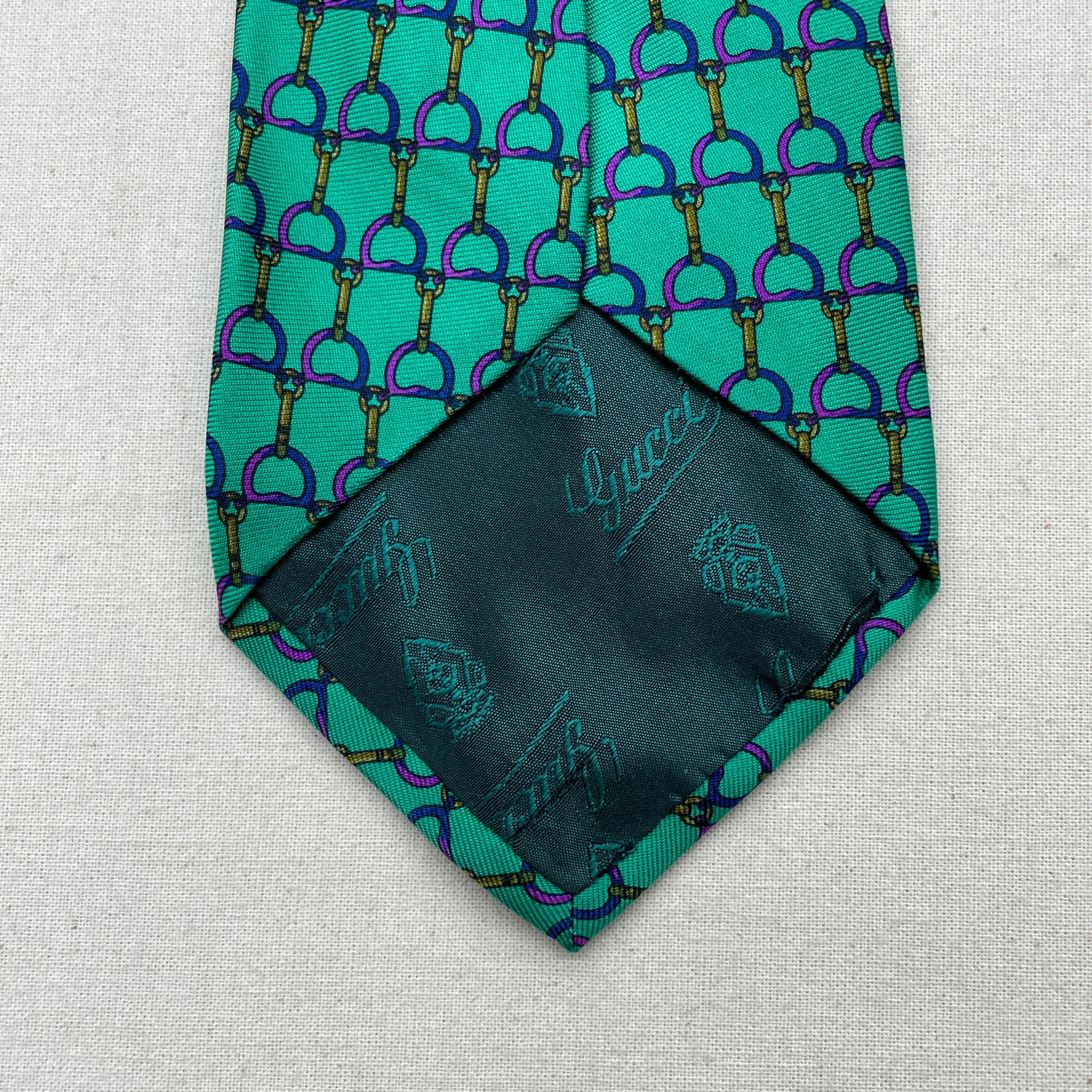 GUCCI】80-90s necktie グッチ ネクタイ 緑 イタリア製 | no pain no