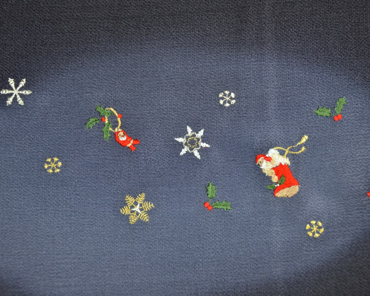 【激安】クリスマスの帯揚　3540正絹