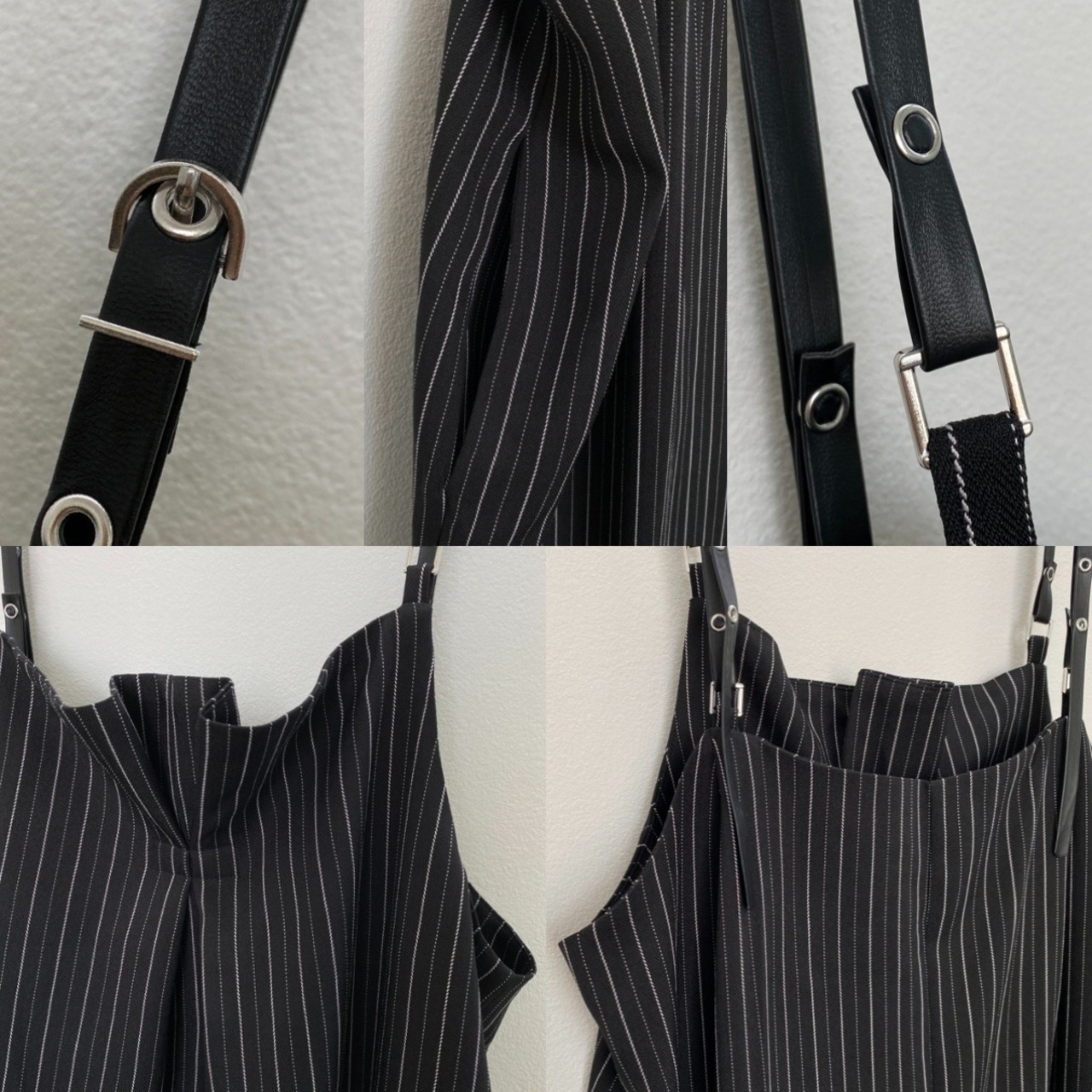 ピンストライプサスペンダーPT/ブラック