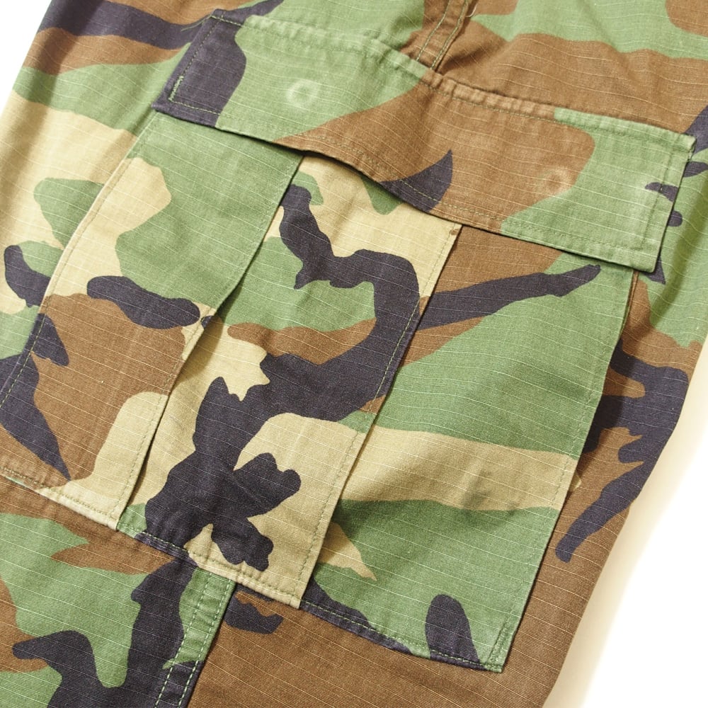 90's 米軍 BDU WOODLAND CAMO リップストップ カーゴパンツ SMALL-REGULAR 1990年会計 軍パン ミリタリー 90's 米軍 BDU WOODLAND CAMO リップストップ カーゴパンツ SMALL