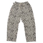 FLUTTER " The Holiday - Comfy fit- Cotton Twill Leopard Easy Pants IVORY "