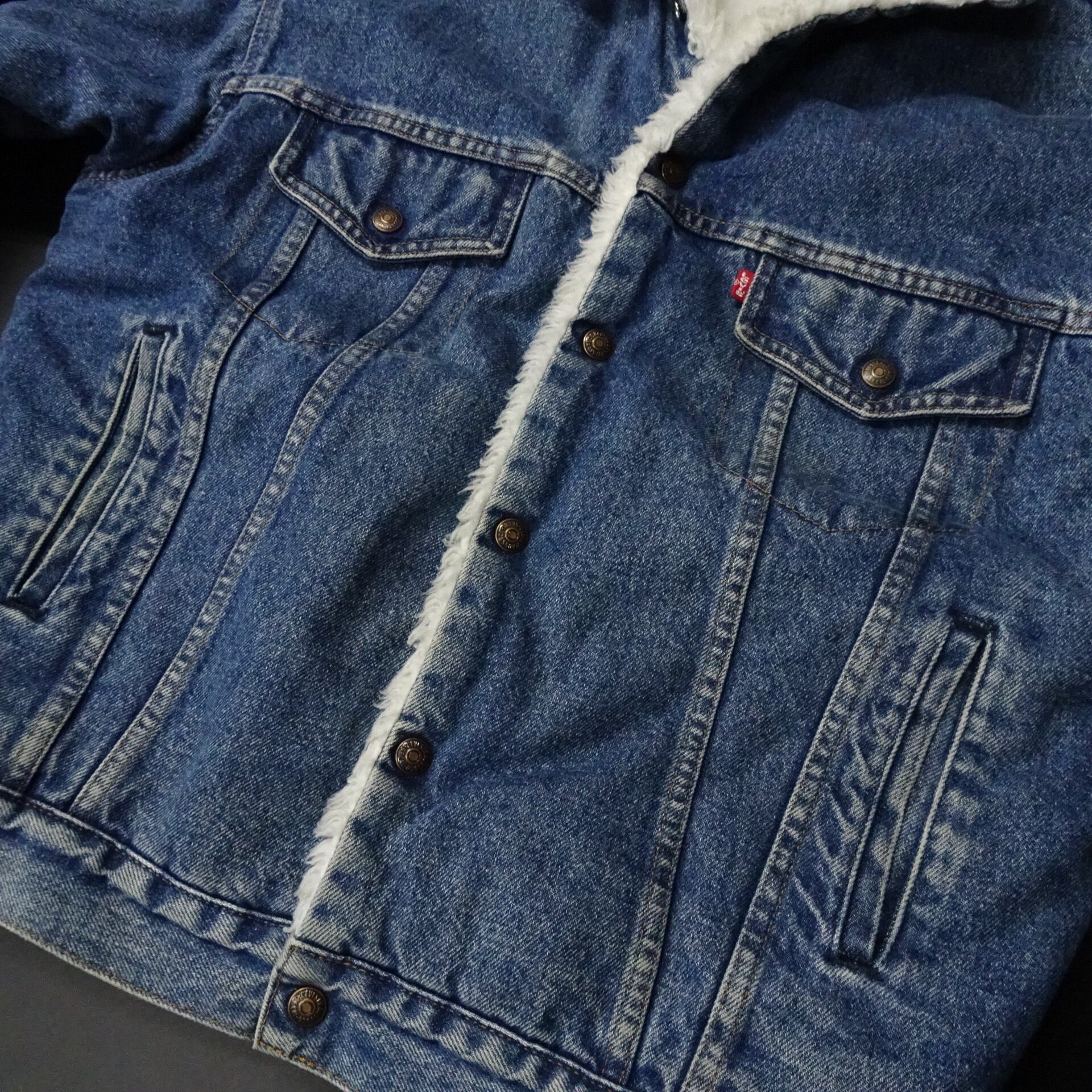 80s USA製 Levi's リーバイス 70609 ボアデニムジャケット 870工場 80