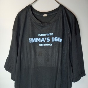 SPORT TEK　クルーネック　プリントTシャツ　オーバーサイズ　ブラックXL