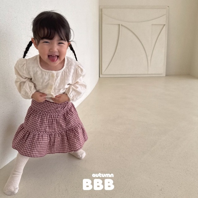 《予約》送料無料【Bella bambina】Check Skirt