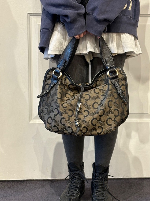 CELINE / vintage  Cmacadam bitter sweet bag.