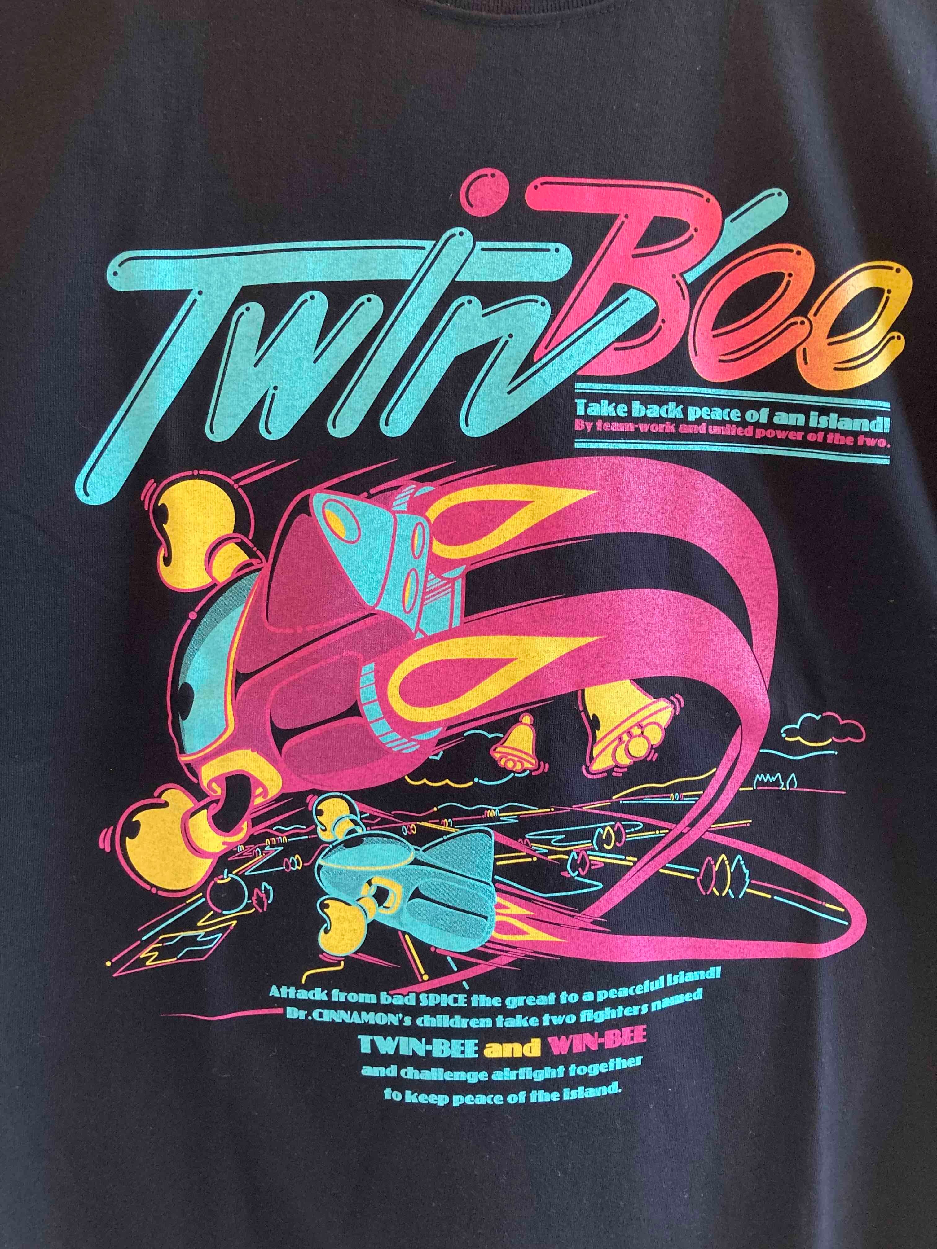 TwinBee フルカラーTシャツ（ブラック・ホワイト）　/ VIDEO GAME TOKYO