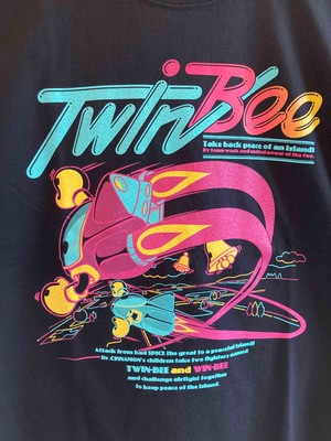 TwinBee フルカラーTシャツ（ブラック・ホワイト）　/ VIDEO GAME TOKYO