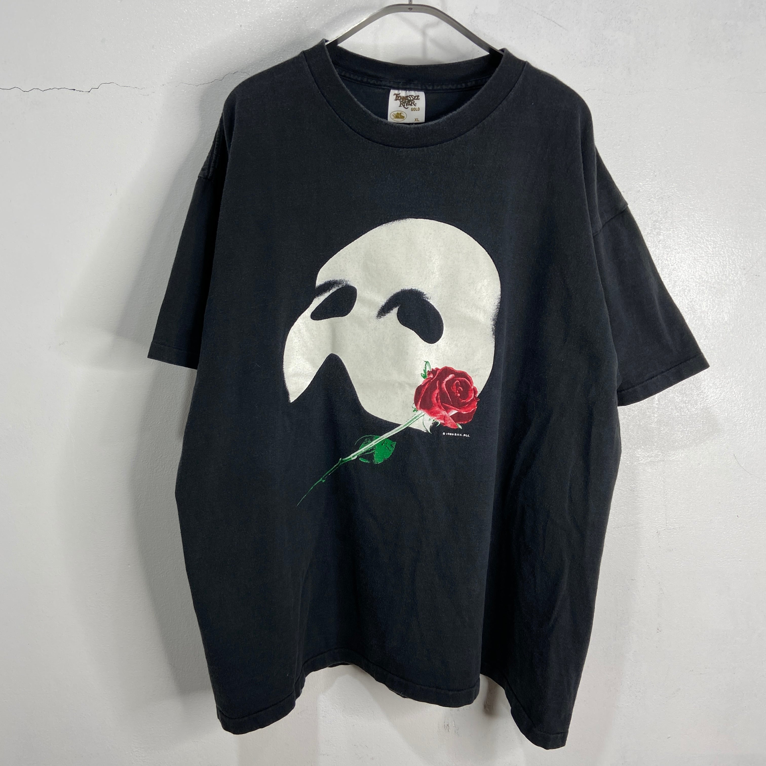 オペラ座の怪人 Tシャツ 80s USA製 黒 ミュージカル コピーライト入り 