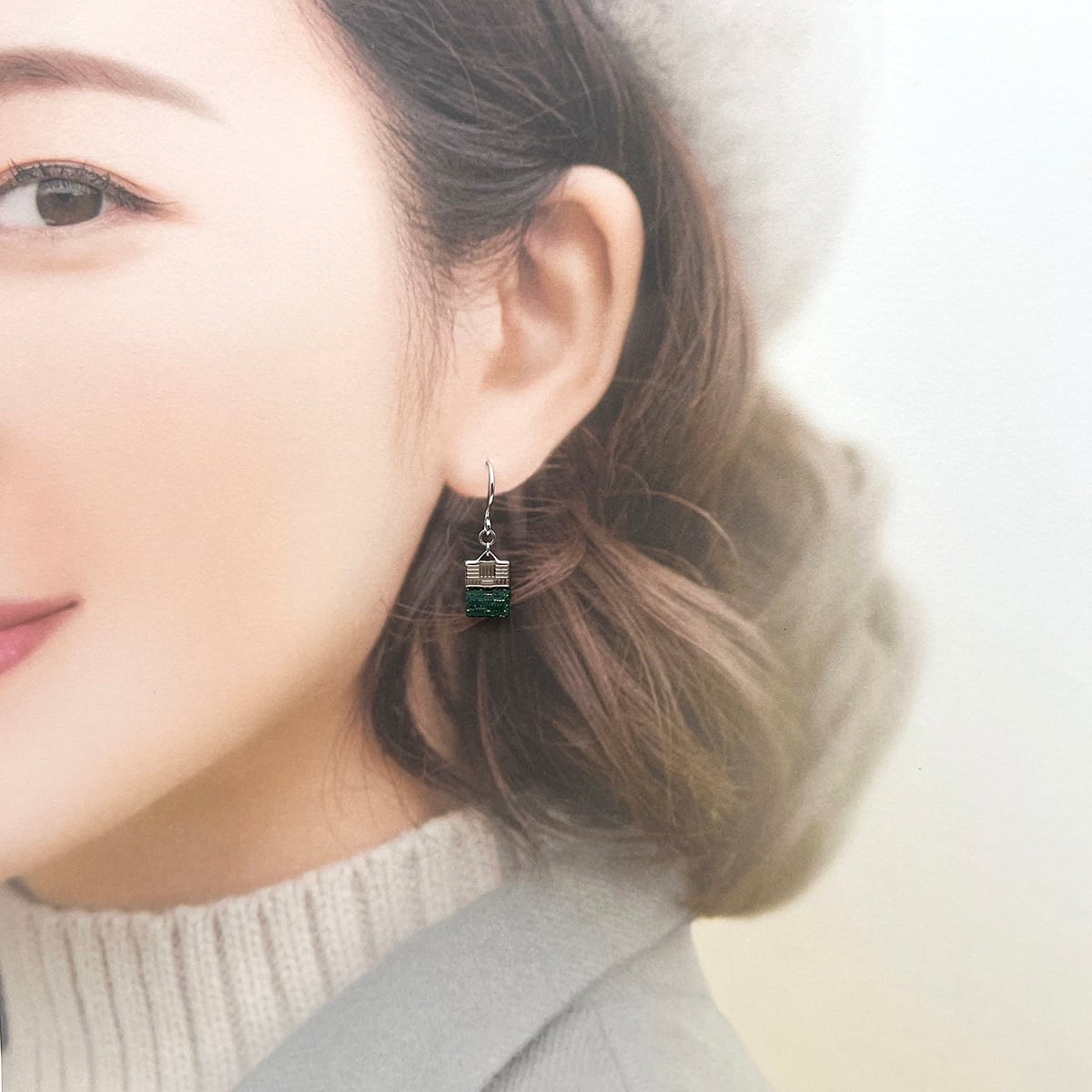 絹セラピーイヤリング/ピアス】全8色/着物や和装に似合うアクセサリー