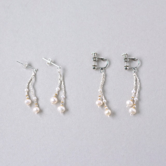 nora ピアス・イヤリング シルバー