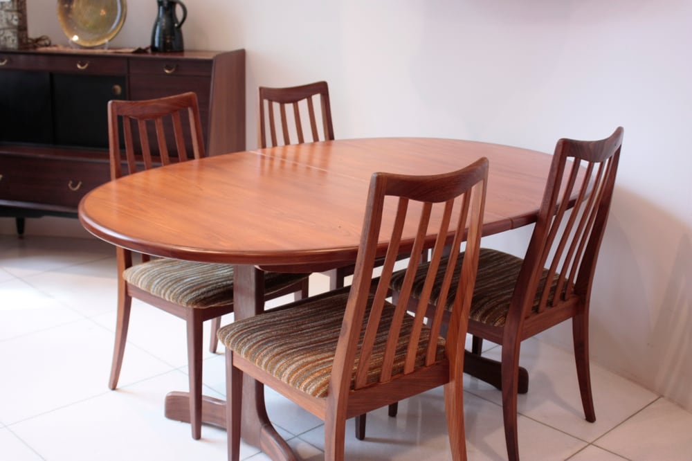 G-PLAN オーバルエクステンションテーブル&ハイバックチェアセット