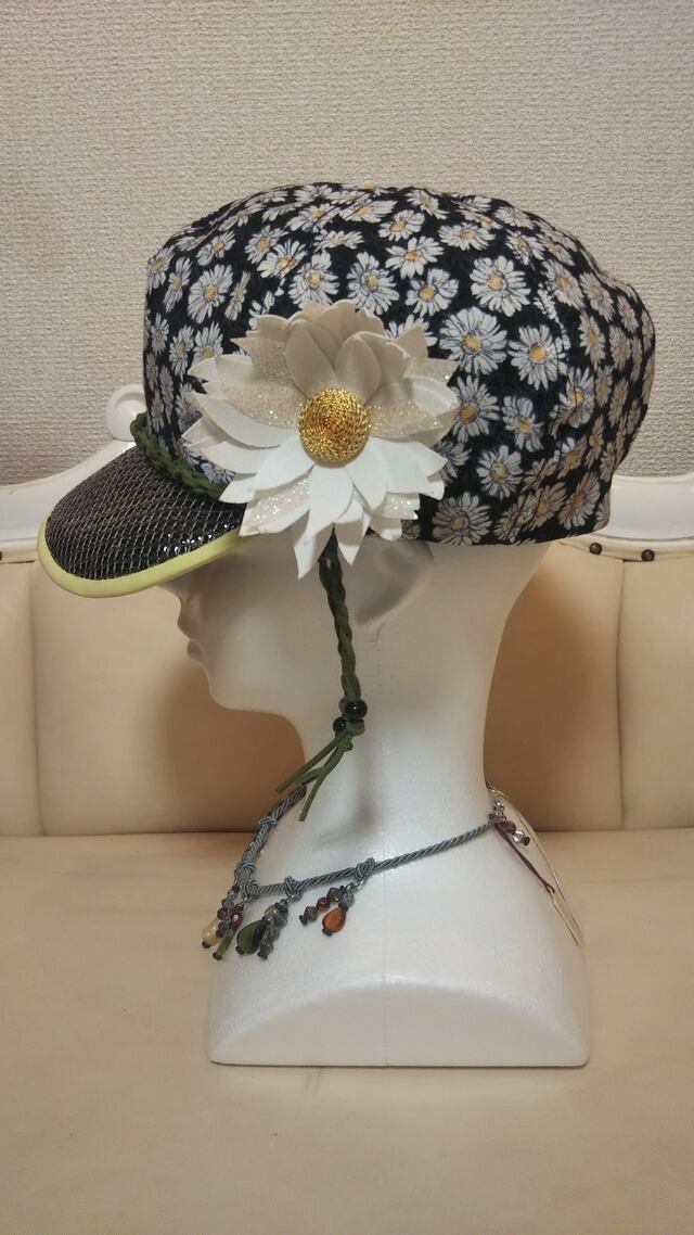 ティアミ〜ミ キャスケット　異素材 mix ハンドメイド ハンドメイド キャスケット ティアミ〜ミ キャスケット 異素材 mix