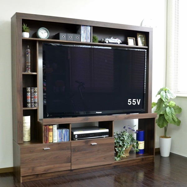 55インチ対応 テレビ台 ハイタイプ 壁面家具 リビング壁面収納 TV台