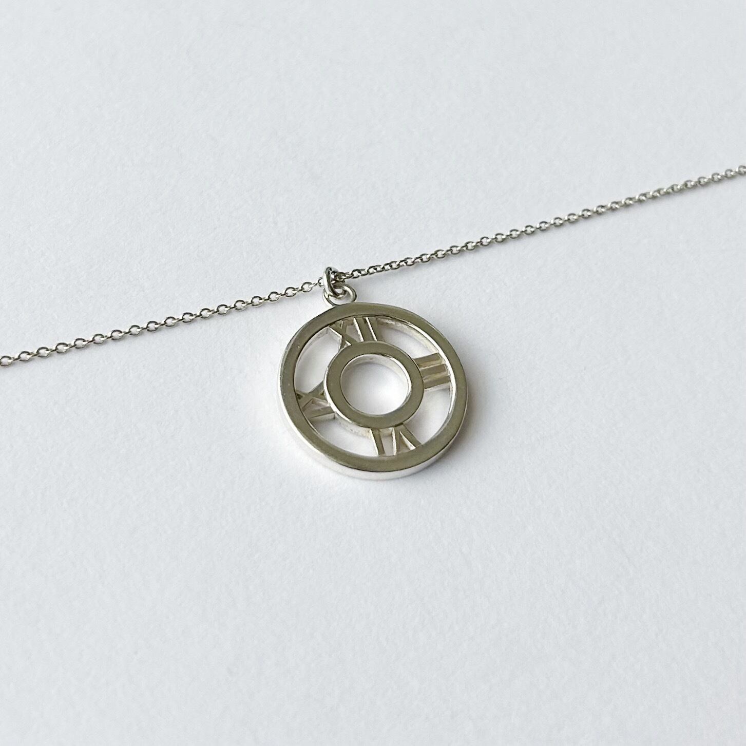 T7157】Tiffany&Co. アトラスオープンメダリオンネックレス/silver925