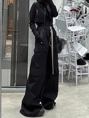 ワイドレッグマルチポケットフレアパンツ【sug011】