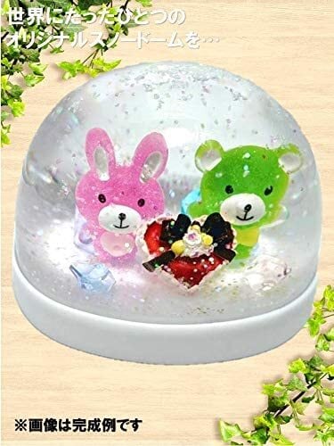 スノードーム 工作キット 半白型 ウサギとクマキット
