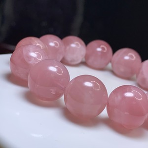大玉☆マダガスカル産・ディープローズクォーツ ブレスレット