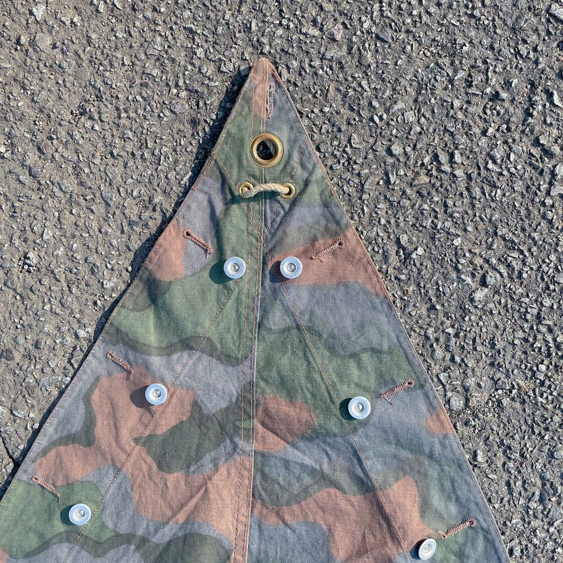 希少 美品 ノルウェー軍 迷彩 カモフラ テント ポンチョ 軍幕 