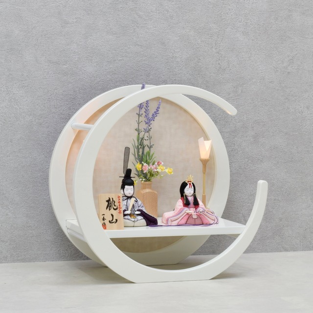 雛人形 親王飾り【Crescent Moon】クレセント・ムーン ｜一秀 ｜木目込人形 ｜おしゃれ｜モダン｜今どき｜かわいい｜コンパクト｜今どき｜おひなさま