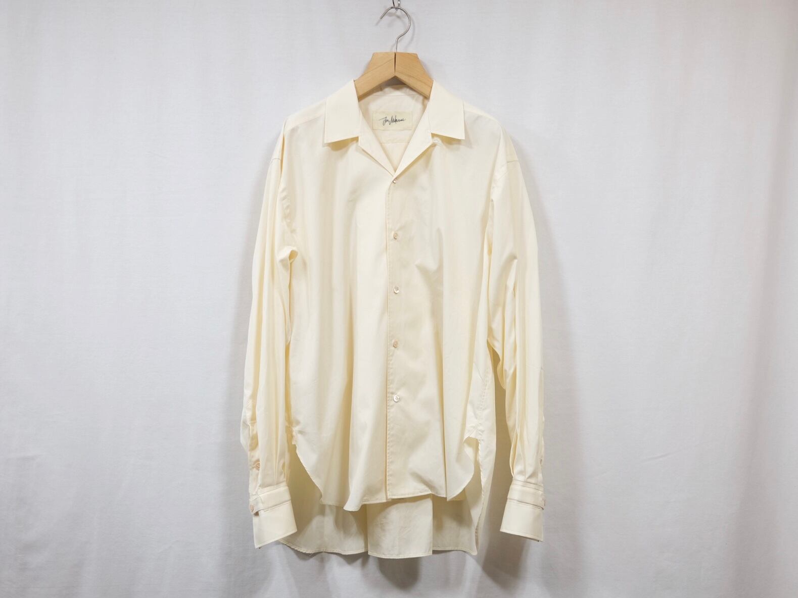 JUN MIKAMI “オープンカラーシャツ” Cream | Lapel online store powered by BASE