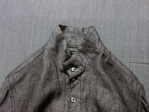 da highneck linentwill shirtjkt / blacktwill