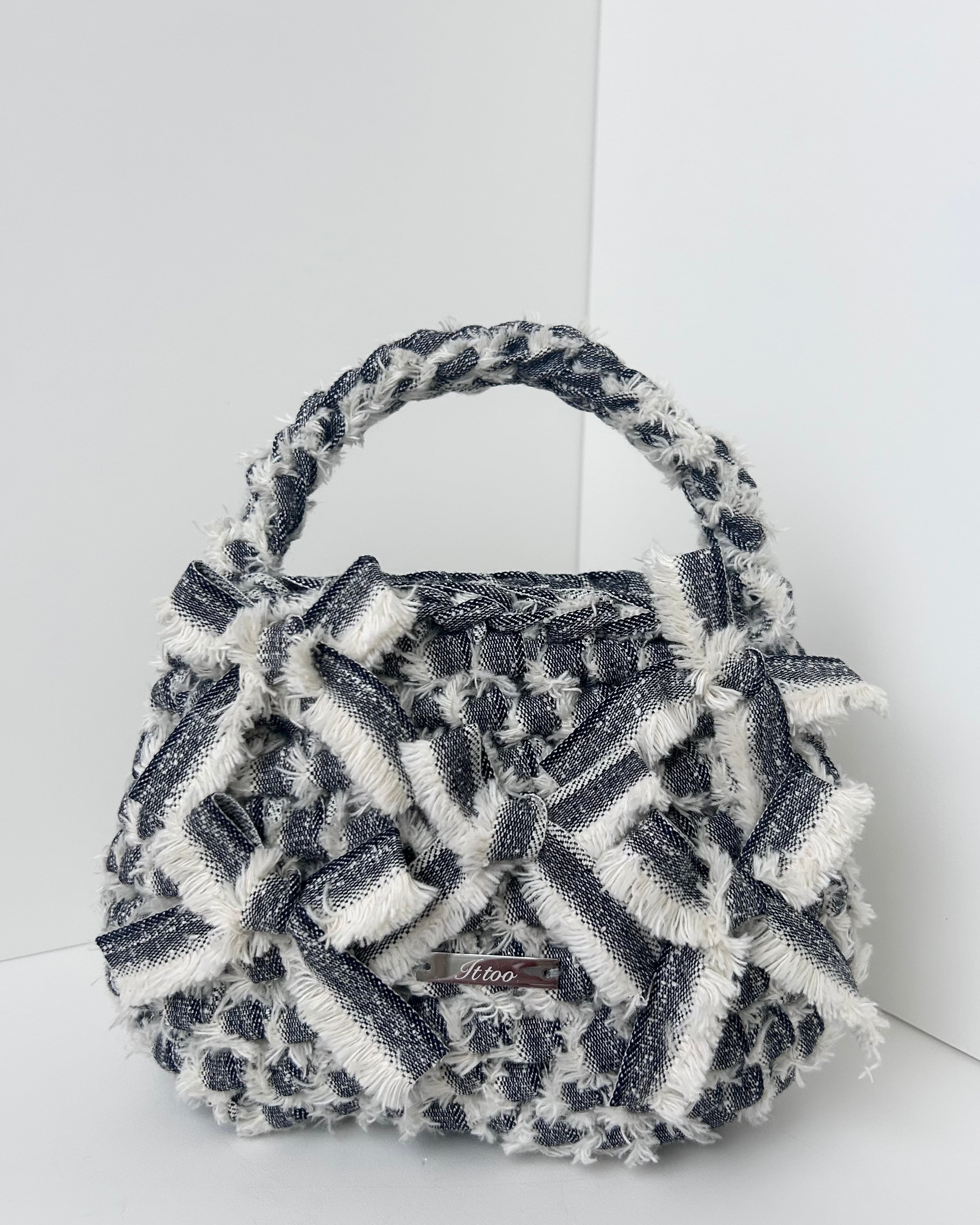 Denim Fringe Ribbon×5 Bag Regular size