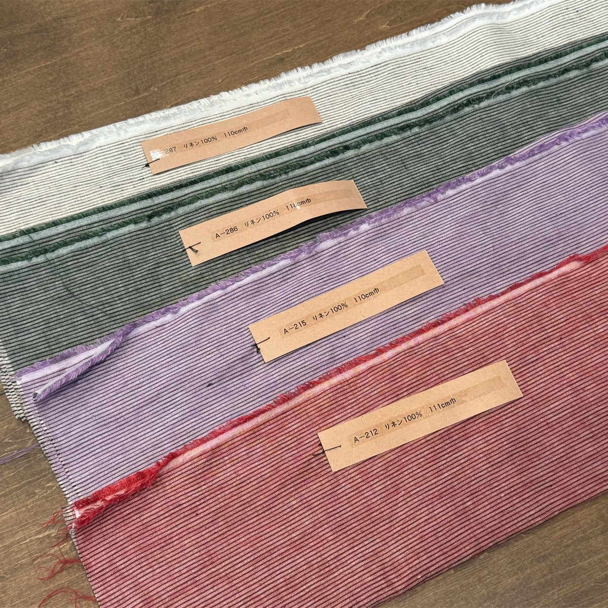 生地販売】4・2ストライプ 赤（A-212） | 近江上布伝統産業会館公式