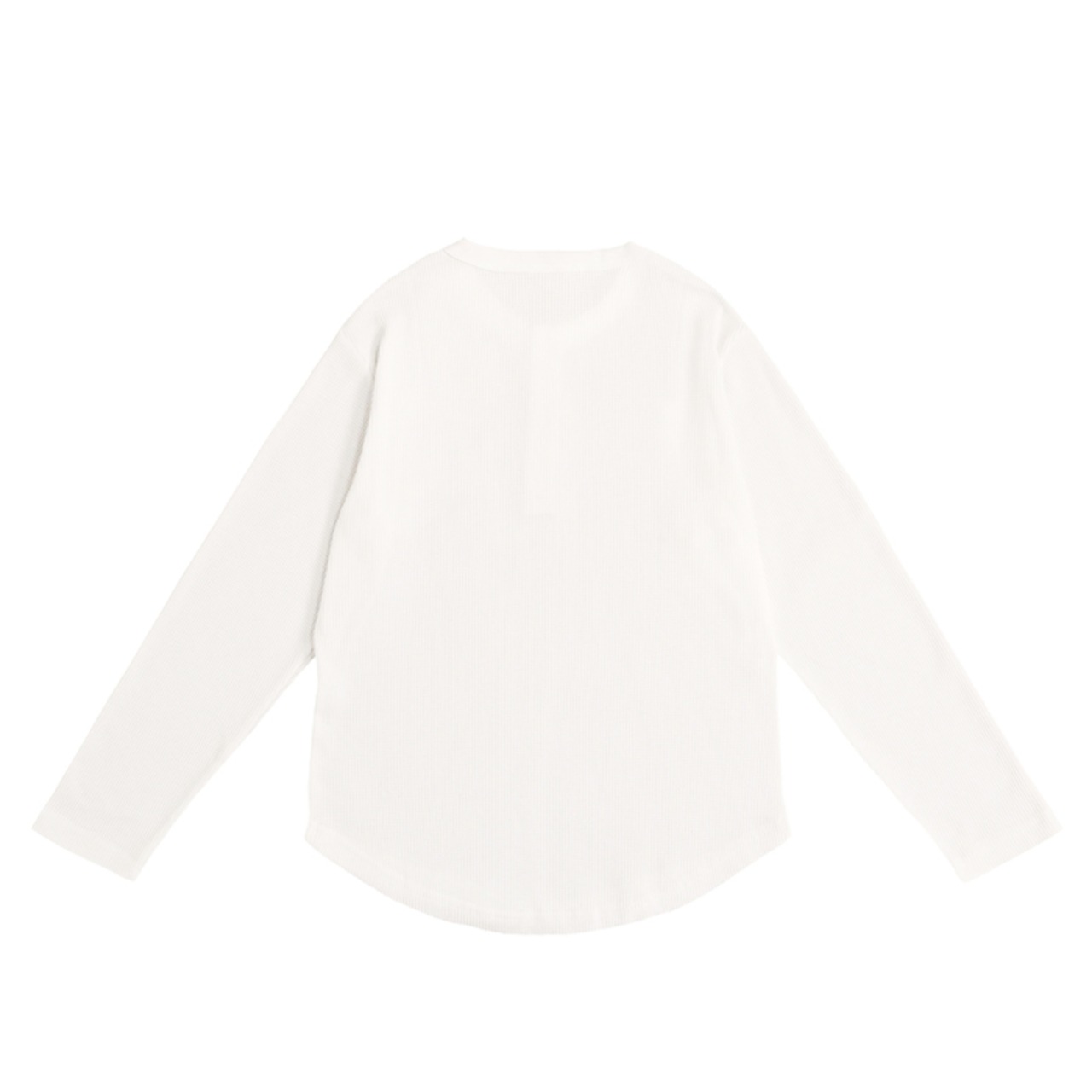WIGGLE ROGO WAFFLE HENLEY TEE -White-　[T0062]