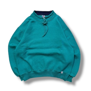 USA製 "XL" 90年代 RUSSELL ATHLETIC ラッセル モックネック スウェット グリーン 緑 古着 古着屋 高円寺 ビンテージ n60313