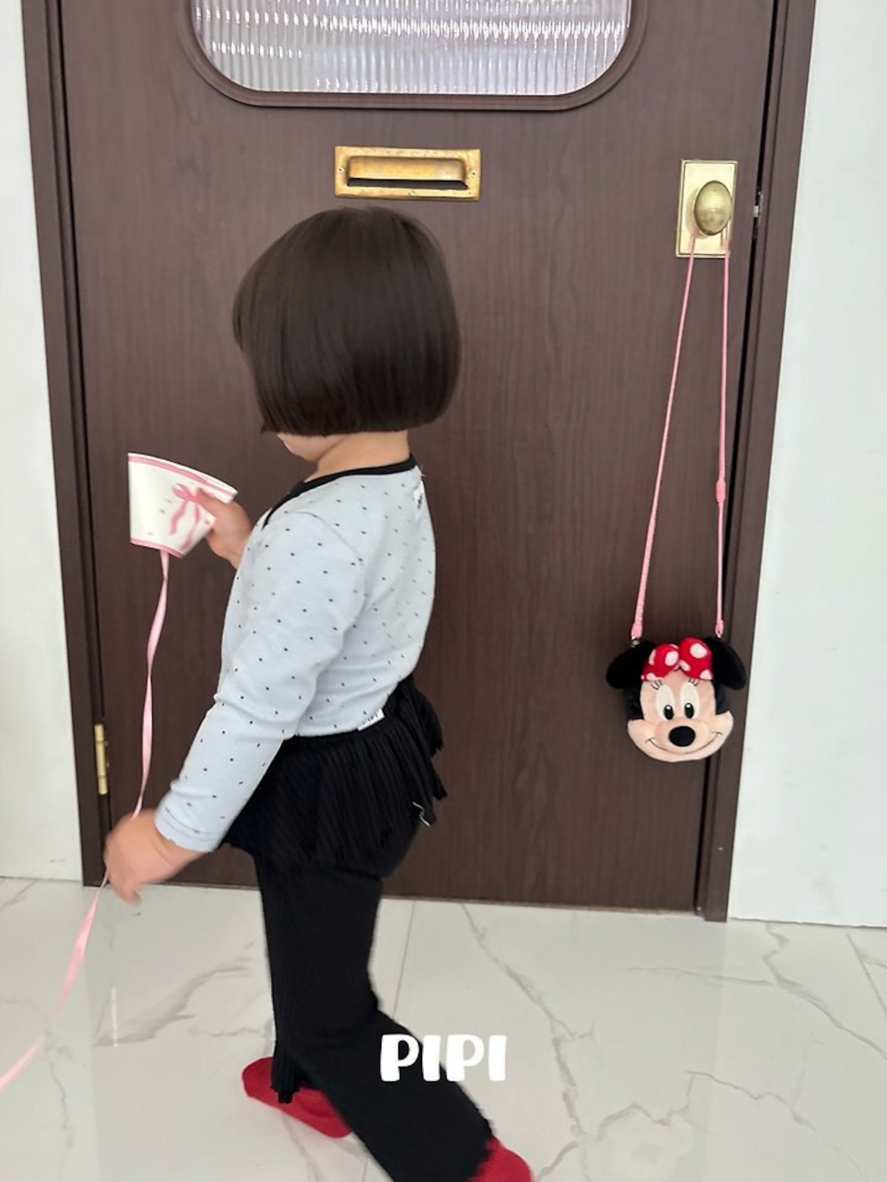 韓国子供服 / 26Autumn / 〖取寄〗pipi / ドットTシャツ / ベビー服 / キッズ服 *XS~M*