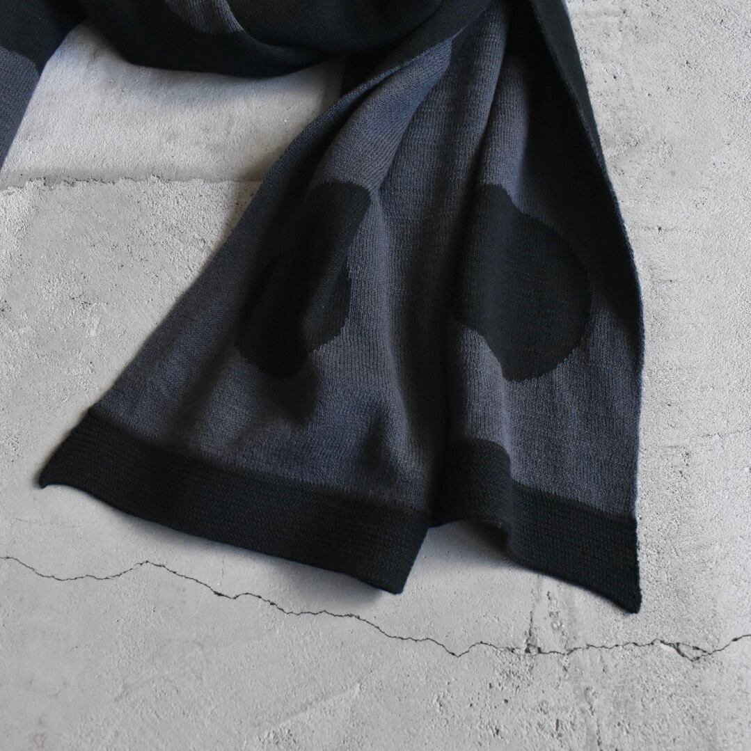 ROTOTO | PORTHOLE DOT COTTON SHAWL MUFFLER ドット 水玉 ショール