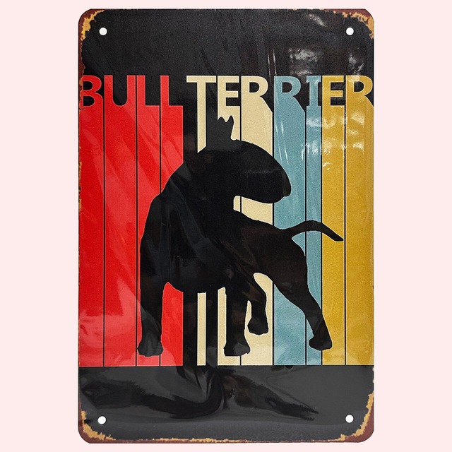 （数量限定）ブルテリア ブリキ看板　No.79