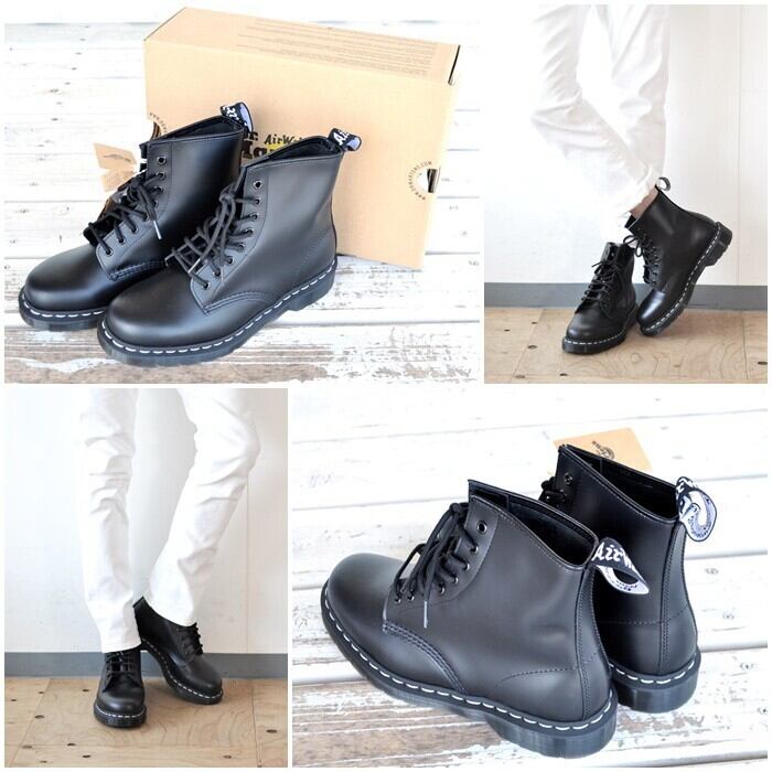 Dr.Martens 　ドクターマーチン 　8ホールブーツ 　ホワイトステッチ　レザーブーツ　２４７５８００１　１４６０WS |  bluelineshop powered by BASE