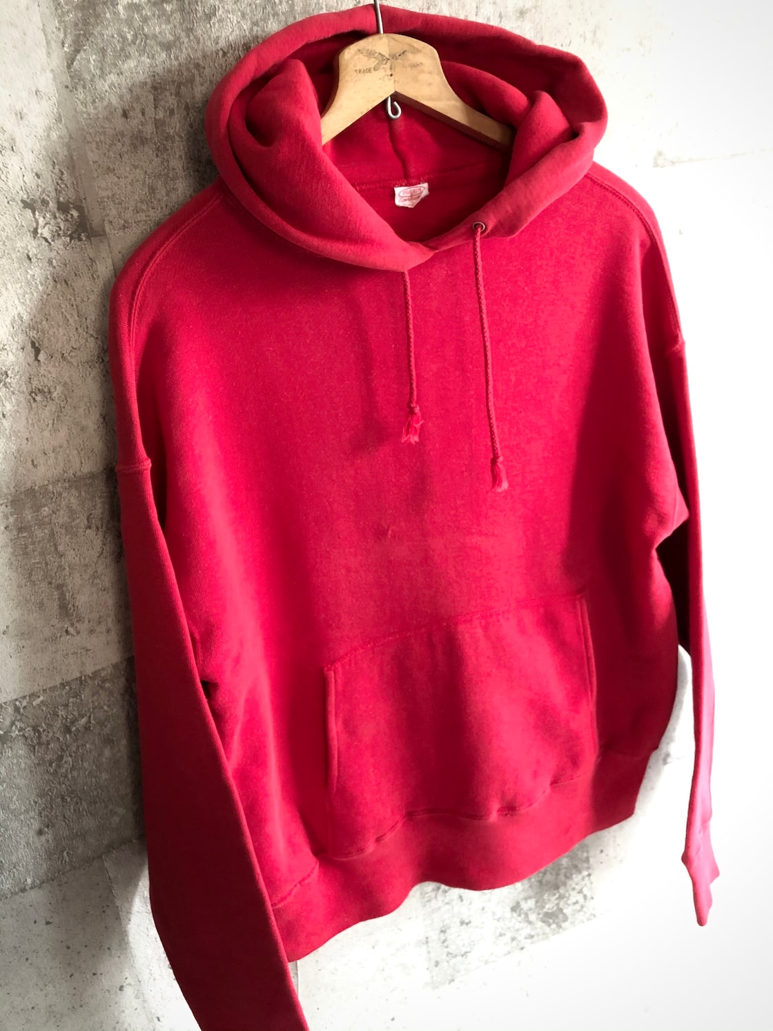 50s-60s VINTAGE PILGRIM P/O SWEAT PARKA RED SOLID SEARS ROEBUCK 