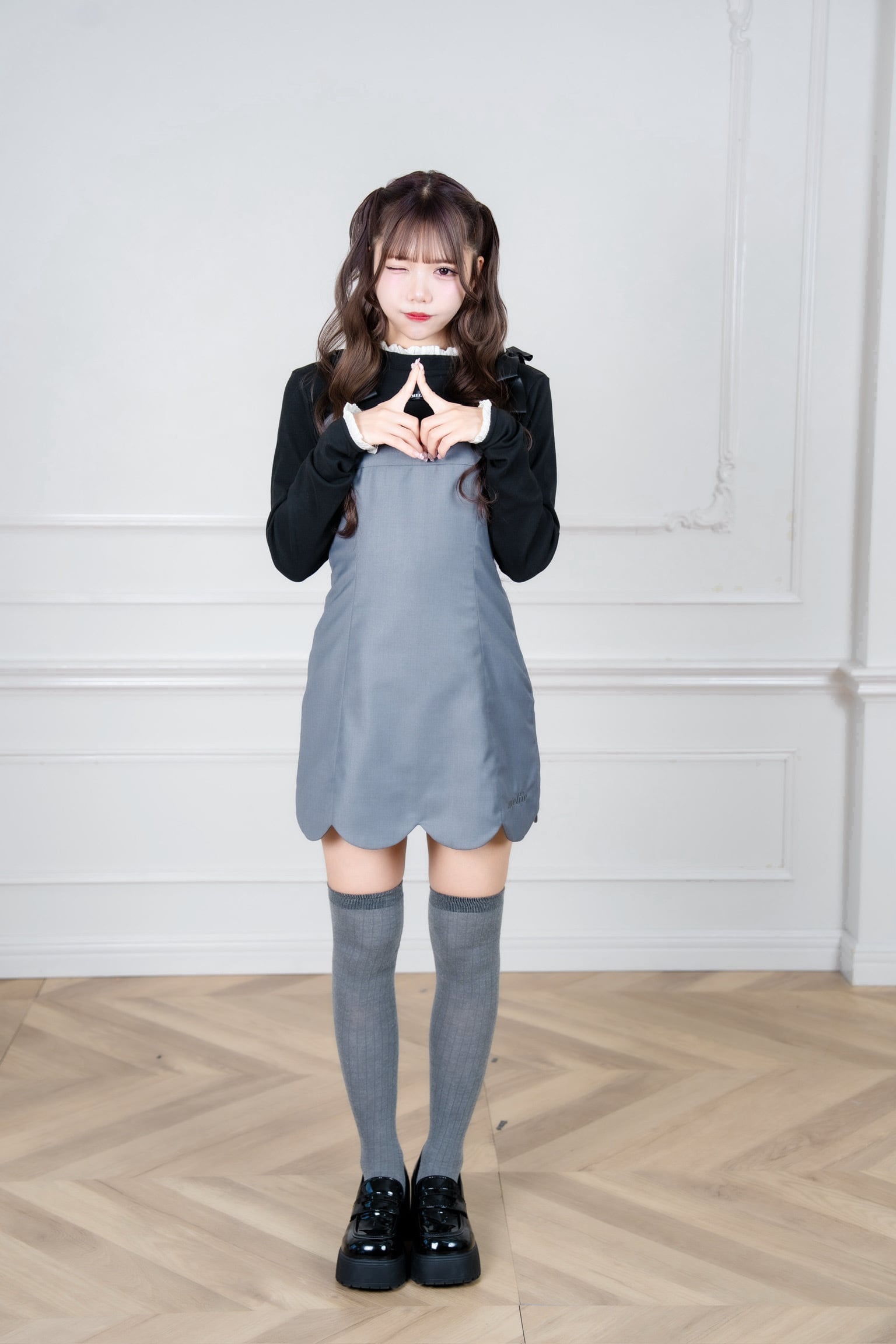 Charming Ribbon Scallop Dress