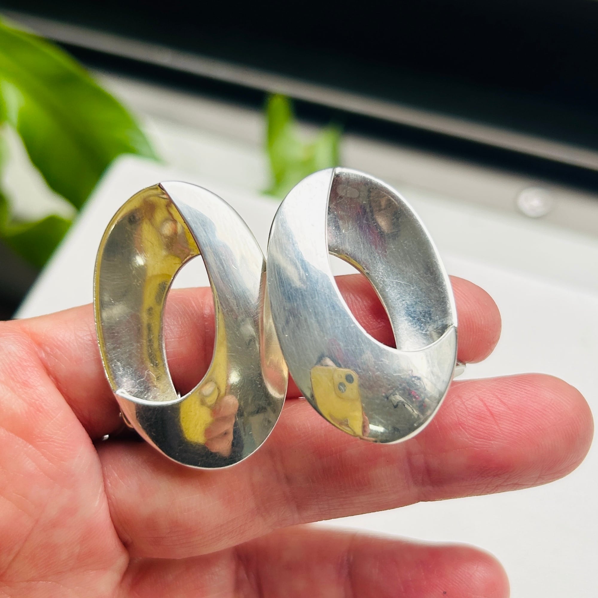 メキシコ　リング　mexico oval jewelry 925 オーバル Mexico シルバー925 Oval イヤリング | Milo Antiques & Vintage