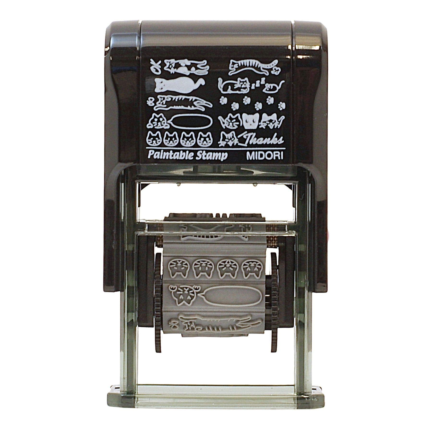 【人気】DESIGNPHIL ミドリ(MIDORI)スタンプ 『回転印 ネコ柄 35380006』
